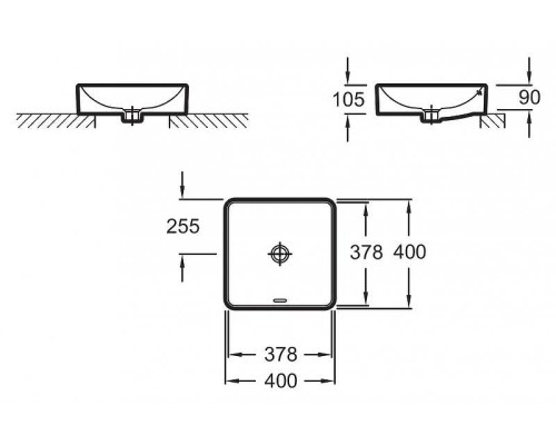 Раковина-чаша Jacob Delafon Vox Signature 40 EVG102-PT5 карта Парижа