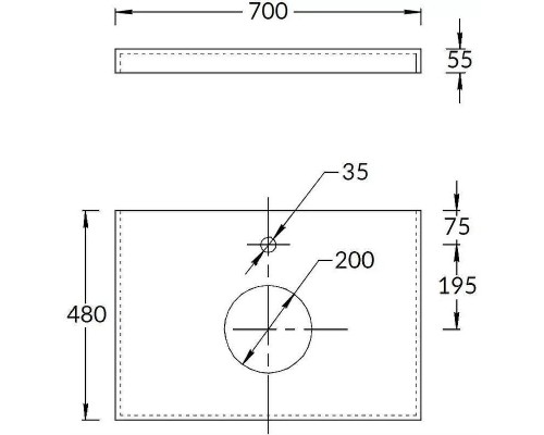 Столешница под раковину Kerama Marazzi Canaletto Риальто 70 CN70.SG560420R Бежевая матовая