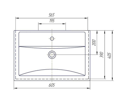 Раковина Onika Kirovit Фостер 60 4640021060773 Белая
