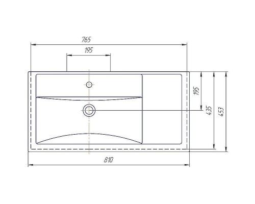 Раковина Onika Kirovit Фостер 80 4640021065198 Белая