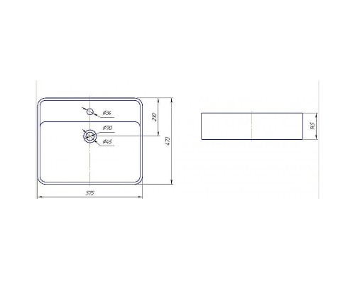 Раковина Onika Kirovit Олимп 57 4630055550401 Белая