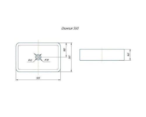Раковина Onika Kirovit Олимпия 56 4640021064269 Белая