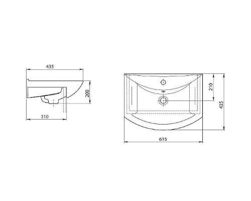 Раковина Onika Santeri Грация 60 1.3120.3.S00.11B.0 Белая