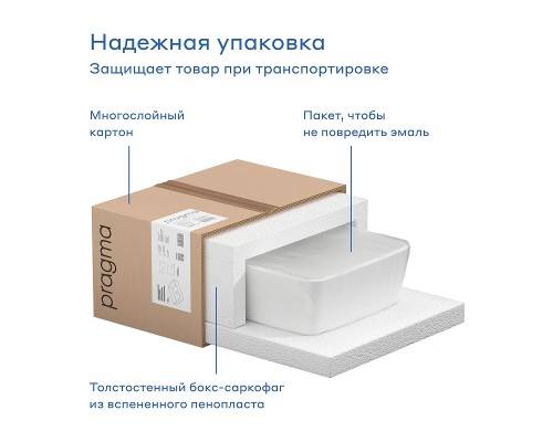 Раковина-чаша Pragma Teiden 60 901855.TDN1.GWSX.027-2 цвет Белый глянцевый