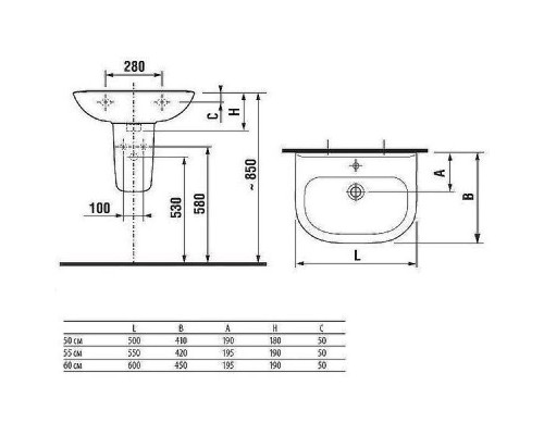 Раковина Roca Access 50 ZRU9307608 Белая