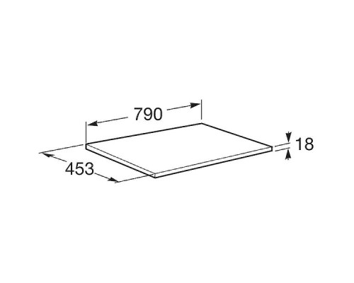 Столешница под раковину Roca Ona 80 A857618510 Серая матовая