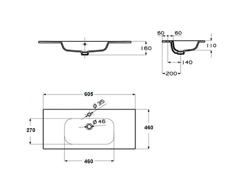 Раковина Roca Victoria-N Unik 60 32799E000 Белая
