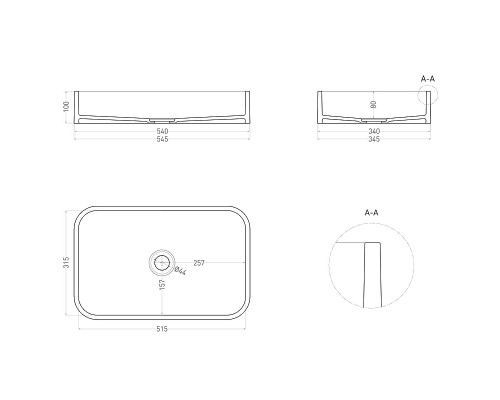 Раковина-чаша Salini Callista 01 55 1101204SM Белая матовая