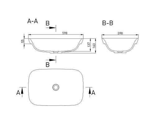 Раковина Salini Marea 02 60 1802202M Белая матовая