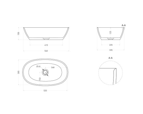 Раковина-чаша Salini Sofia 56 1101106G Белая глянцевая