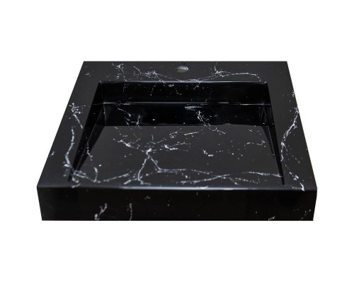 Раковина Stella Polar Берта 60 SP-00001744 на стиральную машину Черный мрамор