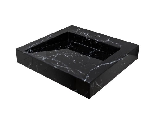 Раковина Stella Polar Берта 60 SP-00001744 на стиральную машину Черный мрамор