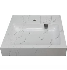 Раковина Stella Polar Солярис 60 SP-00001405 на стиральную машину Белый мрамор