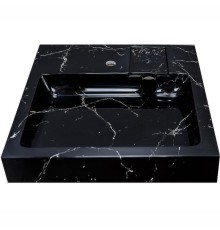 Раковина Stella Polar Солярис 60 SP-00001404 на стиральную машину Черный мрамор