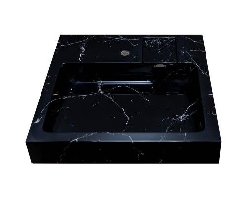 Раковина Stella Polar Солярис 60 SP-00001729 на стиральную машину Черный мрамор