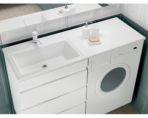 Раковина Style Line Estetus Даллас 130 L СС-00002391 с местом под стиральную машину Белая