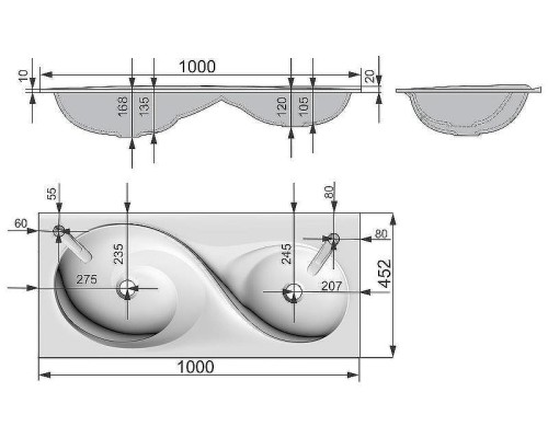Раковина Velvex Otto 100 rkOTT.100-81 Белая