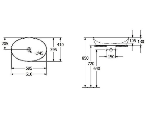 Раковина-чаша Villeroy&Boch Artis 61 419861R1 Альпийский белый