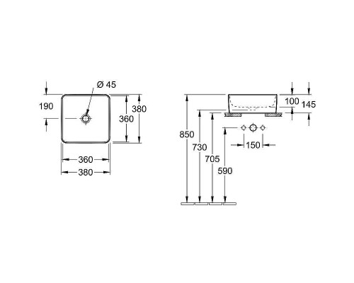 Раковина-чаша Villeroy&Boch Collaro 38 4A213801 Альпийский белый