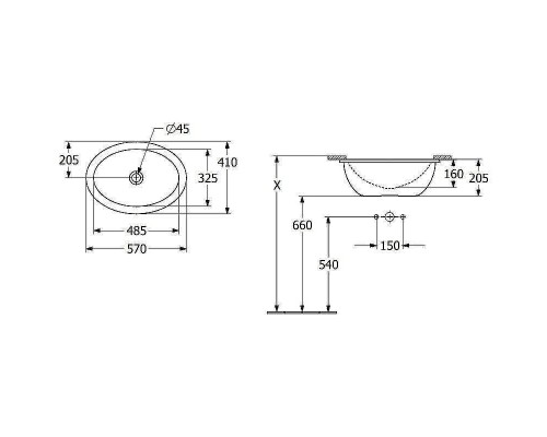 Раковина Villeroy&Boch Loop&Friends 48,5 4A5400R1 цвет Альпийский белый