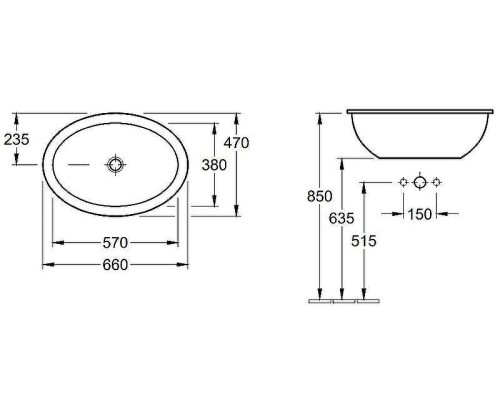 Раковина Villeroy&Boch Loop & Friends 66 615530R1 Альпийский белый