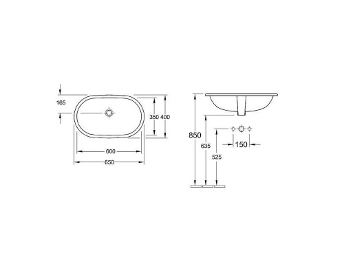 Раковина Villeroy&Boch O.Novo 65 41626001 Альпийский белый