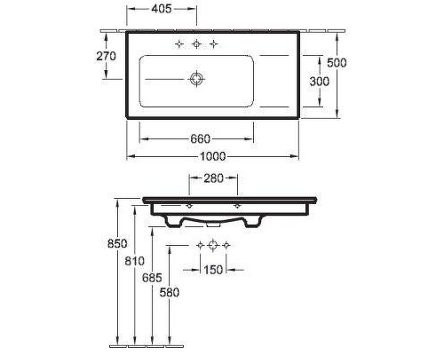 Раковина Villeroy&Boch Venticello 100 4134L301 цвет Альпийский белый