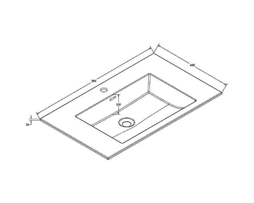 Раковина Vincea 80 VCB-13800B Черная матовая