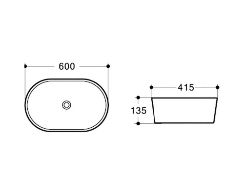 Раковина-чаша Vincea 60 VBS-302 Белая
