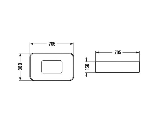 Раковина-чаша Vincea 71 VBS-50470 Белая