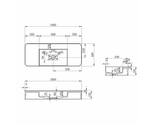 Раковина Vincea 100 VWB-6S380MW Белая матовая