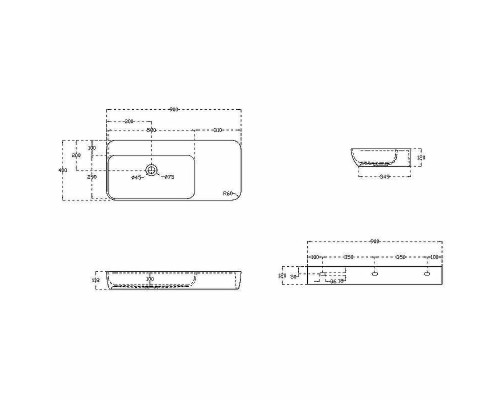 Раковина Vincea 90 VWB-6S590MW Белая матовая