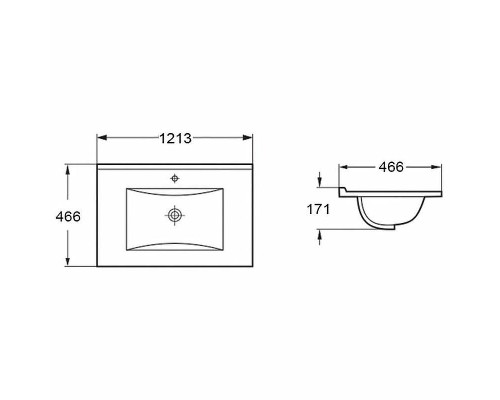 Раковина Vincea 120 VBS-13120MA Антрацит матовый