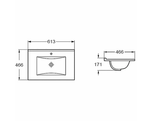 Раковина Vincea 60 VBS-13960MA Антрацит матовый