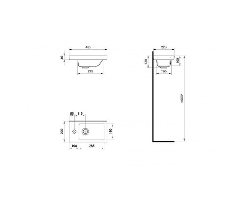 Раковина Volna Santek Миранда 40 1WH302500 цвет Белый