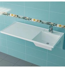 Раковина СанТа Лидер 100 R 900107N с местом под стиральную машину Белая