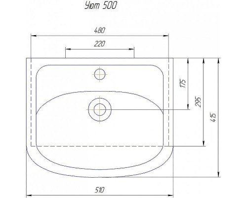 Раковина СанТа Уют 50 Белая