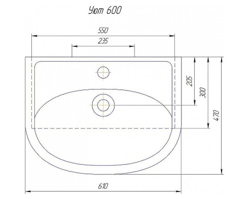 Раковина СанТа Уют 60 Белый