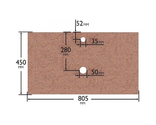 Столешница под раковину СанТа 80 900155 Терракот