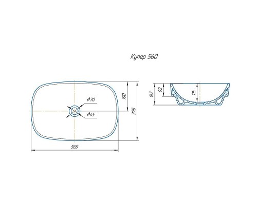 Раковина-чаша СанТа Кировит 56 Купер56 Белая