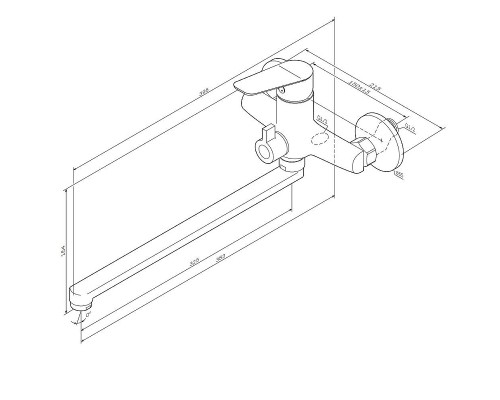 Смеситель для ванны AM.PM Crave F9C90200 универсальный цвет Хром