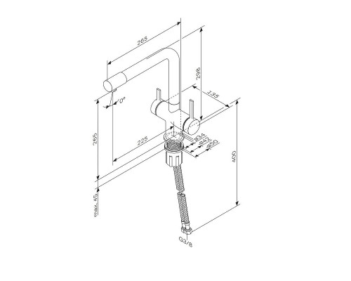 Смеситель для кухни AM.PM Func F8F05722 цвет Черный