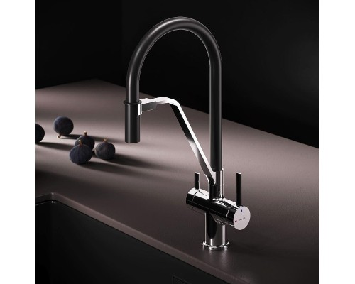 Смеситель для кухни AM.PM Func F8F07802 цвет Черный Хром