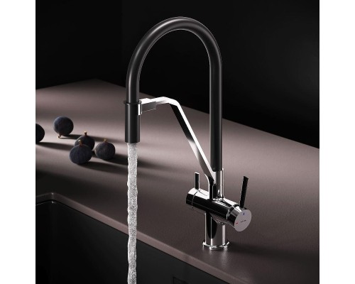 Смеситель для кухни AM.PM Func F8F07802 цвет Черный Хром