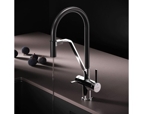 Смеситель для кухни AM.PM Func F8F07802 цвет Черный Хром