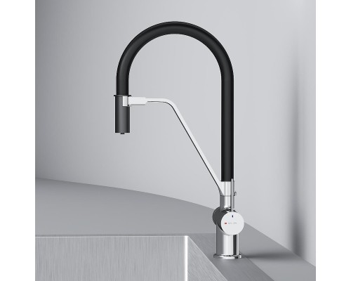 Смеситель для кухни AM.PM Func F8F07802 цвет Черный Хром