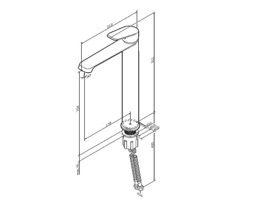 Смеситель для раковины AM.PM Func F8F92022 Черный матовый