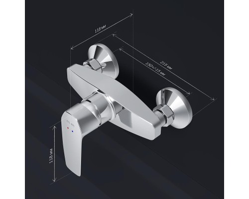 Смеситель для душа AM.PM Gem F90A20000 Хром
