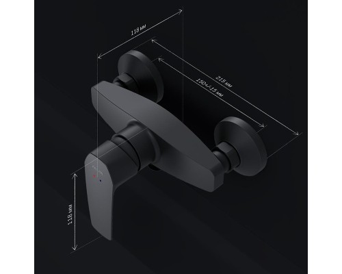 Смеситель для душа AM.PM Gem F90A20022 Черный матовый