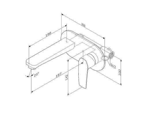 Смеситель для раковины AM.PM Gem F90A72222 Черный матовый